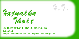 hajnalka tholt business card
